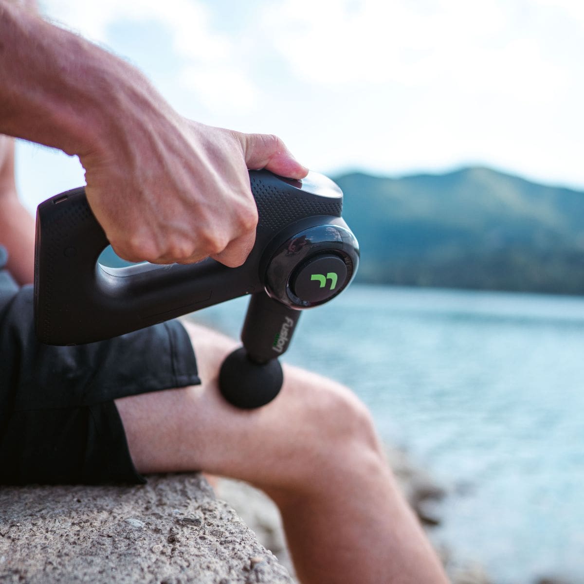 trigger point therapy with a massage gun